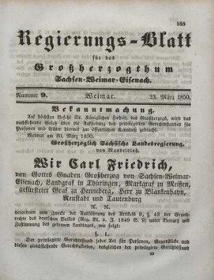 Nr. 9 : 23. März 1850