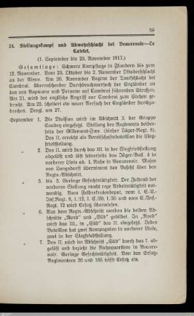 24. Stellungskampf und Abwehrschlacht bei Beaurevoir - Le Catelet