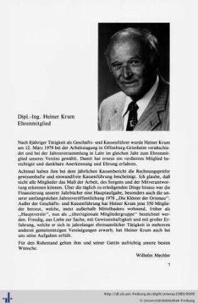 Nachrufe, Glückwünsche, Jahres-, Arbeitskreis und Mitgliederberichte