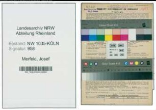 Entnazifizierung Josef Merfeld , geb. 14.10.1896 (Bergbauangestellter)