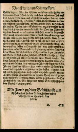 Wie Florio zu seiner Gesellschafft und Aschelon spricht/ ...