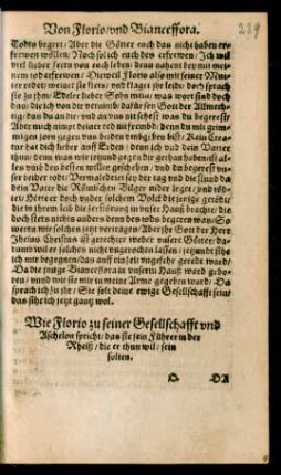 Wie Florio zu seiner Gesellschafft und Aschelon spricht/ ...