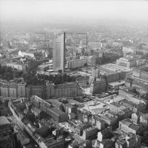 Innenstadt von Leipzig : Blick vom Seeburgviertel Richtung Nordwesten