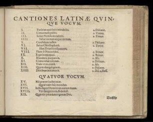 Cantiones latinae