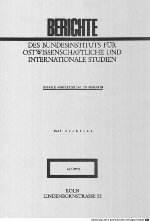 Soziale Mobilisierung in Rumänien