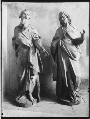 Hirschhorn Karmeliterkirche Sankt Maria Zwei Heiligenfiguren