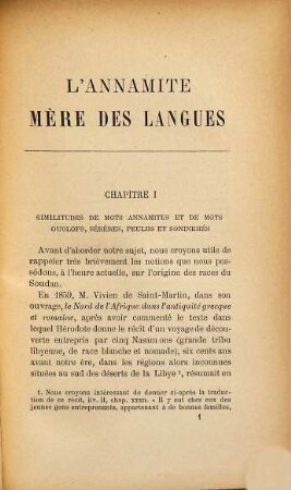 L'annamite mère des langues