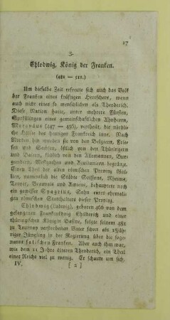 3. Chlodwig, Koenig der Franken (481-511)