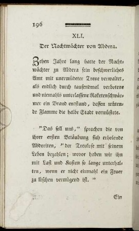 XLI. Der Nachtwächter von Abdera. - L. Der Blitz-Ableiter.