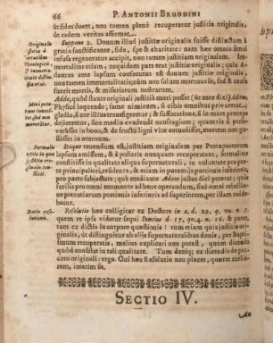 Sectio IV. An praeter Justitiam originalem acceperint Primi Parentes alia dona?