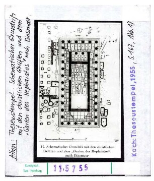 Athen: Theseustempel, Schematischer Grundriss
