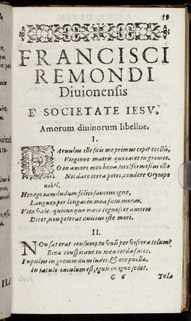 Amorum diuinorum libellus.
