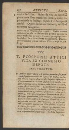XXV. T. Pomponii Attici Vita Ex Cornelio Nepote.