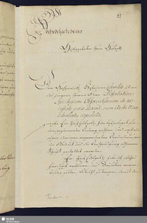 Nr. 21. Teubern, Hanns Ernst von