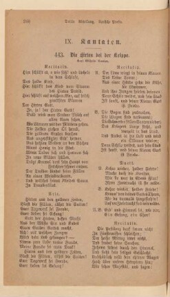 IX. Kantaten
