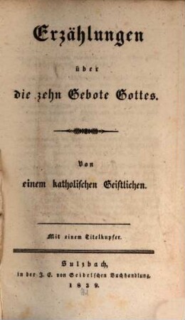 Erzählungen über die zehn Gebote Gottes