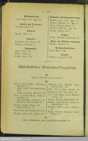 Einwohnerverzeichnis : Alphabetisches Einwohner-Verzeichnis