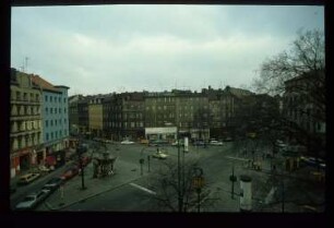 Diapositiv: Oranienstraße, Mariannenstraße, Heinrichplatz, Januar 1983