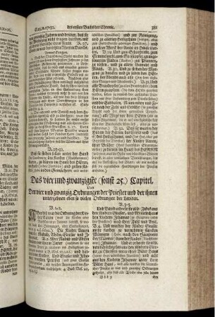 Das vier und zwanzigste (sonst 25.) Capitel