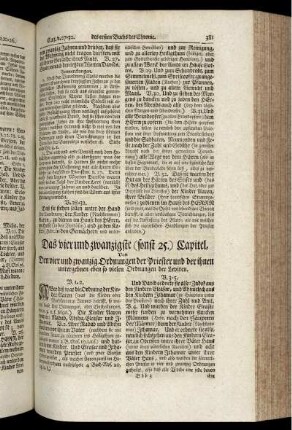 Das vier und zwanzigste (sonst 25.) Capitel