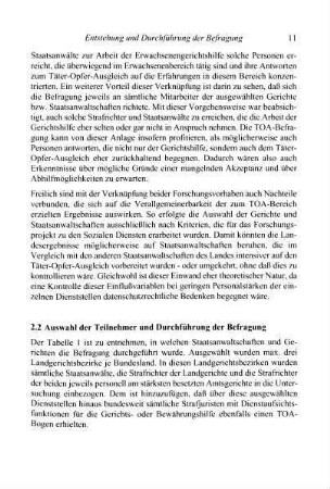 11-13, 2.2 Auswahl der Teilnehmer und Durchführung der Befragung