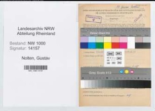 Entnazifizierung Gustav Nolten, geb. 15.07.1892 (Postsekretaer)
