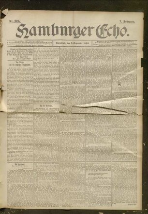 Hamburger Echo ; [...] ; Abend-Ausgabe