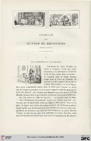 3. Pér. 9.1893: Exposition des oeuvres de Meissonier, 1 : le vignettiste et le graveur