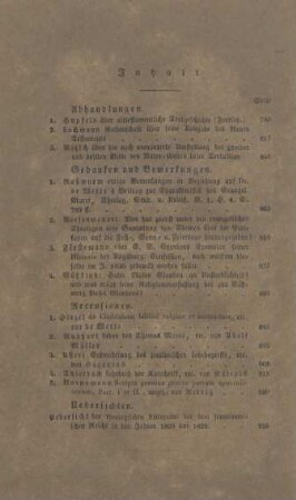Inhaltsverzeichnis
