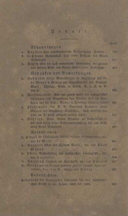 Inhaltsverzeichnis