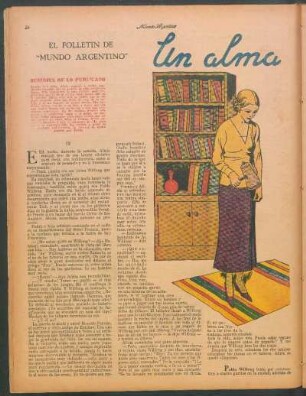 Un alma libre : El folletín de "Mundo Argentino"