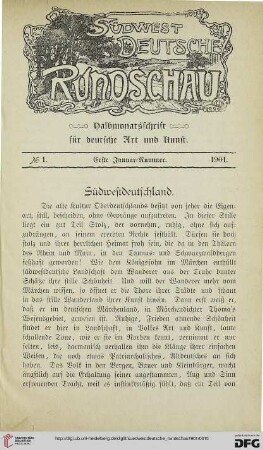 1: Südwestdeutschland