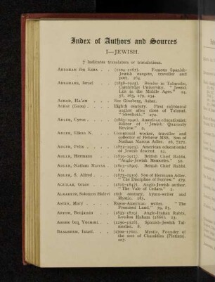 Index of Authors and Sources