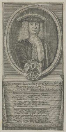 Bildnis des Johannes Carolus Eckenberg