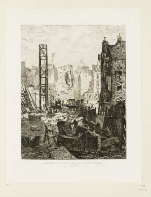 Démolitions pour le percement du Boulevard de Saint-Germain (Vieux Paris)
