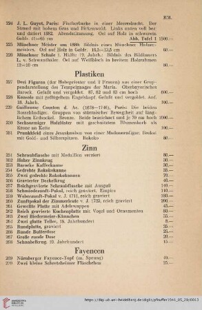 Zinn (Nr. 251-268)