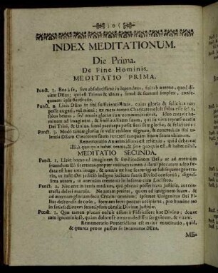 Index Meditationum.
