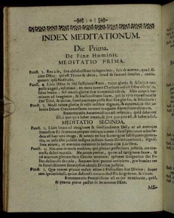 Index Meditationum.