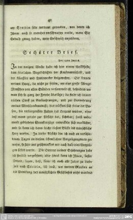 Sechster Brief. Den 19ten Junius