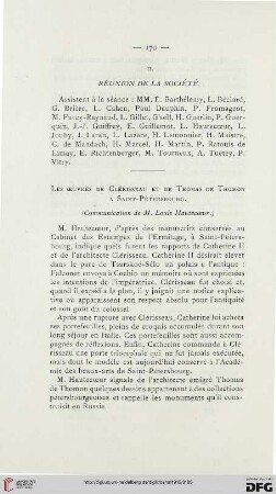 Les oeuvres de Clérisseau et de Thomas de Thomon à Saint-Pétersbourg