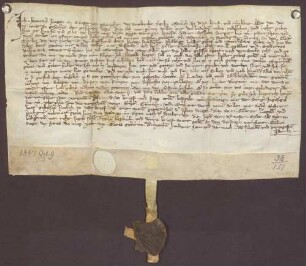 Gültbrief des Heinrich Hagen, des Brodbäckers zu Pforzheim, gegen Sifrit Seshelm, Bürger daselbst, über 10 lb. Heller