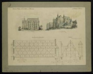Marburg, ehemaliges Landgrafenschloss, Hauptgebäude, Saalbau, Planung der eisernen Dächer