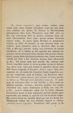 Quaestiones grammaticae ad Dracontii carmina minora et Orestis tragoediam spectantes : (Münstersche Diss.)