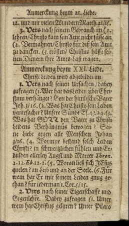 Anmerckung beym XXI. Liede [-] Anmerckung beym XXXI. Liede