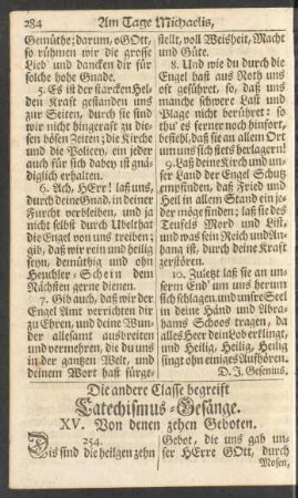 Die andere Classe begreift Catechismus-Gesänge