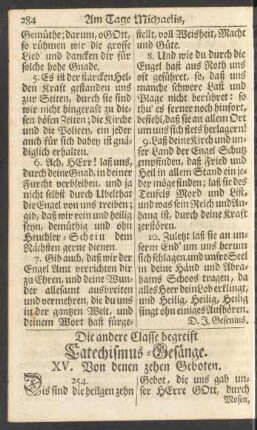 Die andere Classe begreift Catechismus-Gesänge