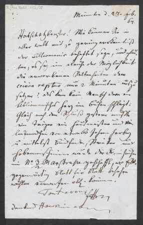 Brief an Julius Joseph Maier : 27.02.1864