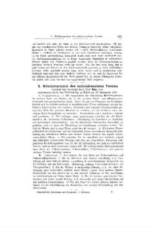 Schulprogramm des national-sozialen Vereins