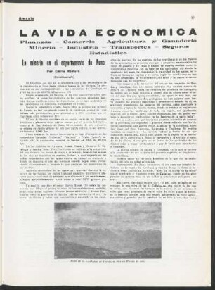 La vida económica : Finanzas - Comercio - Agricultura y Ganadería Minería - Industria - Transportes - Seguros Estadística