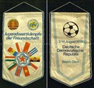 Erinnerungswimpel, Jugendwettkämpfe vom Fußballverband der DDR